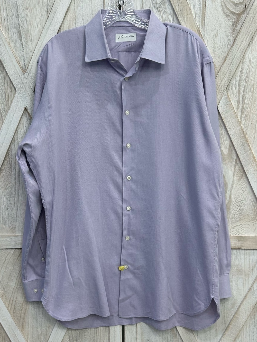 John W. Nordstrom Trim Fit Purple Micro Stripe Men's 16.5 34/35 Dress Shirt